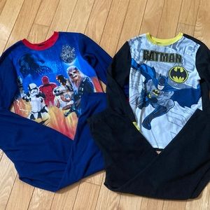 Set of 2 Boys Size 10/12 Fleece Pajama Sets
